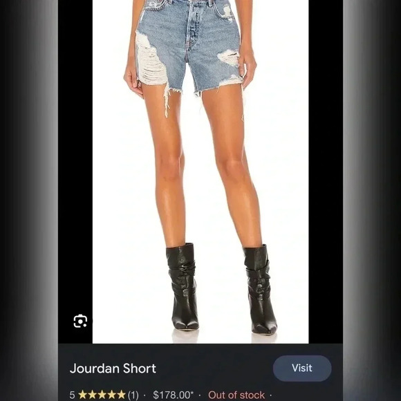 GRLFRND Jourdan Denim Short in Rebel Rebel - Picture 2 of 6